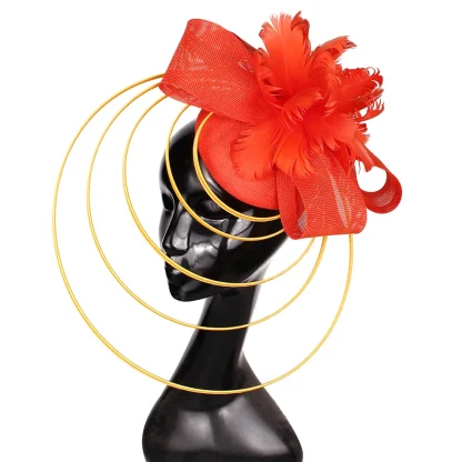 Dramatic Cocktail Hat with Multilayer Design - Image 9