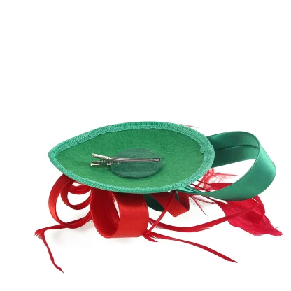 Playful Two Tone Cocktail Hat with Bow - Image 4