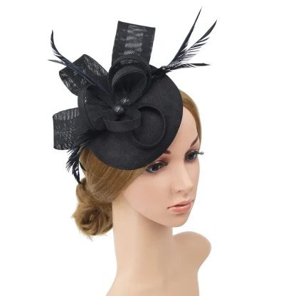 Elegant Solid Headpiece with Bow Decor - Image 8