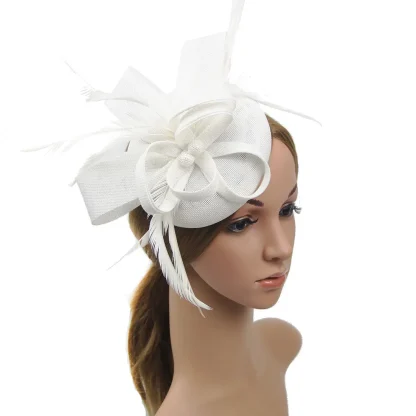 Elegant Solid Headpiece with Bow Decor - Image 7