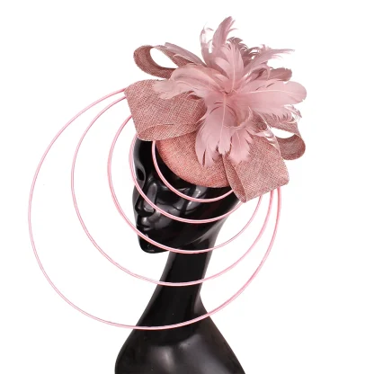 Dramatic Cocktail Hat with Multilayer Design