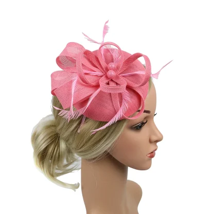 Elegant Solid Headpiece with Bow Decor - Image 2