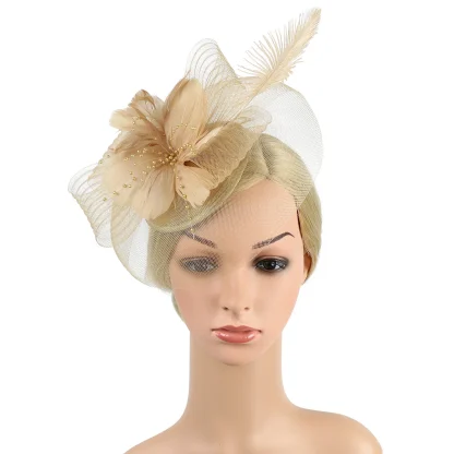 Exquisite Floral Headpiece with Mesh Design