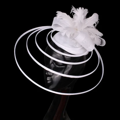 Dramatic Cocktail Hat with Multilayer Design - Image 15