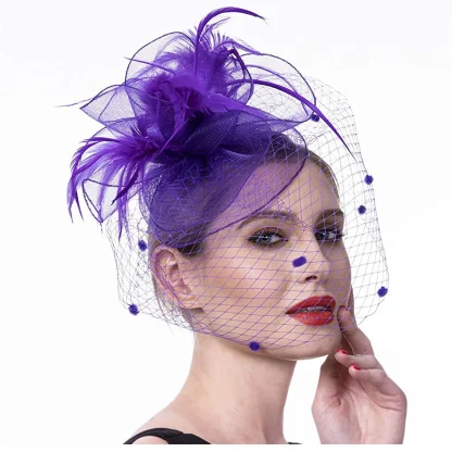 Fascinator with Decorative Feather-like Design - Image 7