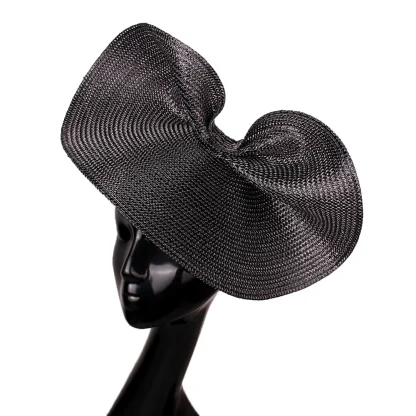 Shiny Pleated Disc Cocktail Hats - Image 4
