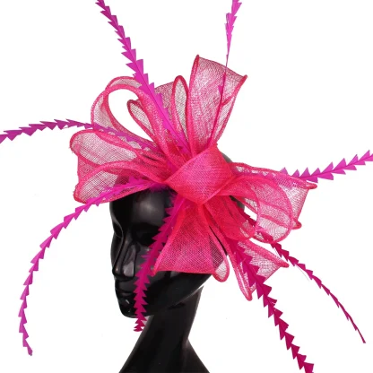 Glamorous Fascinator with Sheer Big Bow - Image 13