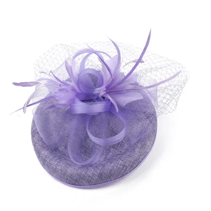 Whimsical Headpiece with Net Veil - Image 8