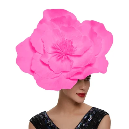 Exagerrated Floral Dramatic Headpiece - Image 6