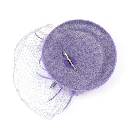 Whimsical Headpiece with Net Veil - Image 10