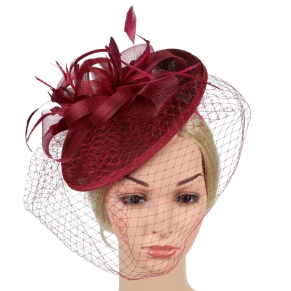 Whimsical Headpiece with Net Veil