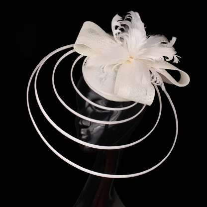 Dramatic Cocktail Hat with Multilayer Design - Image 14