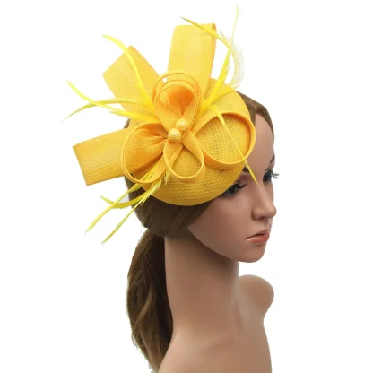 Elegant Solid Headpiece with Bow Decor - Image 4