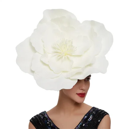 Exagerrated Floral Dramatic Headpiece - Image 3