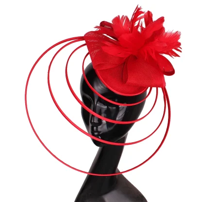 Dramatic Cocktail Hat with Multilayer Design - Image 7