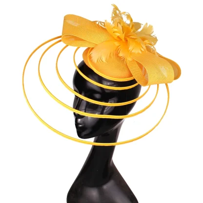 Dramatic Cocktail Hat with Multilayer Design - Image 12