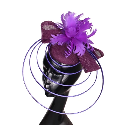 Dramatic Cocktail Hat with Multilayer Design - Image 13