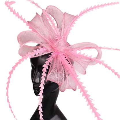 Glamorous Fascinator with Sheer Big Bow - Image 14