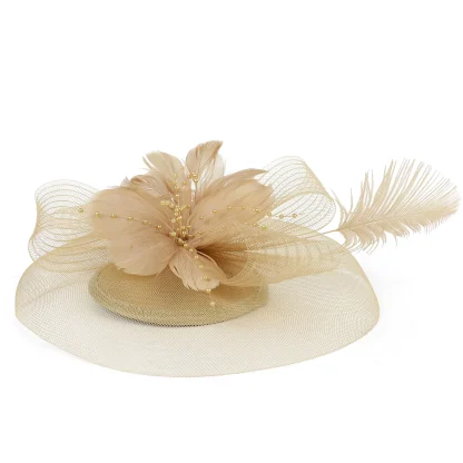 Exquisite Floral Headpiece with Mesh Design - Image 13