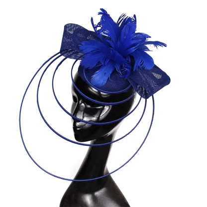 Dramatic Cocktail Hat with Multilayer Design - Image 8