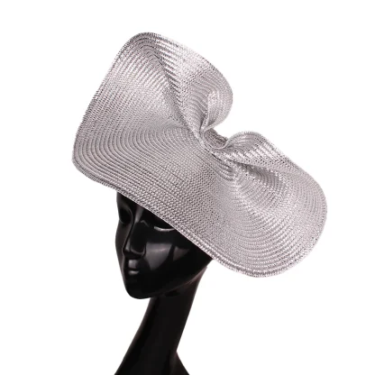 Shiny Pleated Fascinator for Formal Events - Image 4