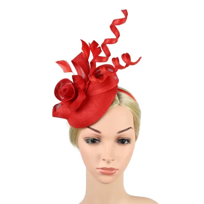 Floral Fascinator with Twirling Design - Image 4